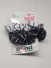 Scunci Hair Scrunchies, Black White, 2 Pieces The Original 35077