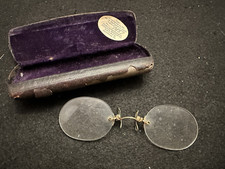 Antique Pince Nez Glasses with Original Case