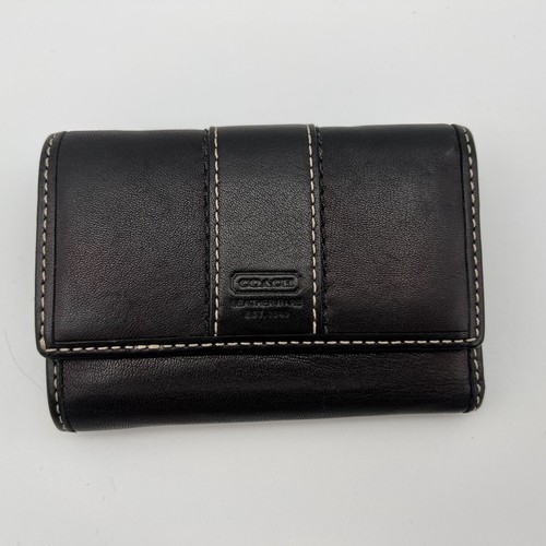 purple leather coach wallet