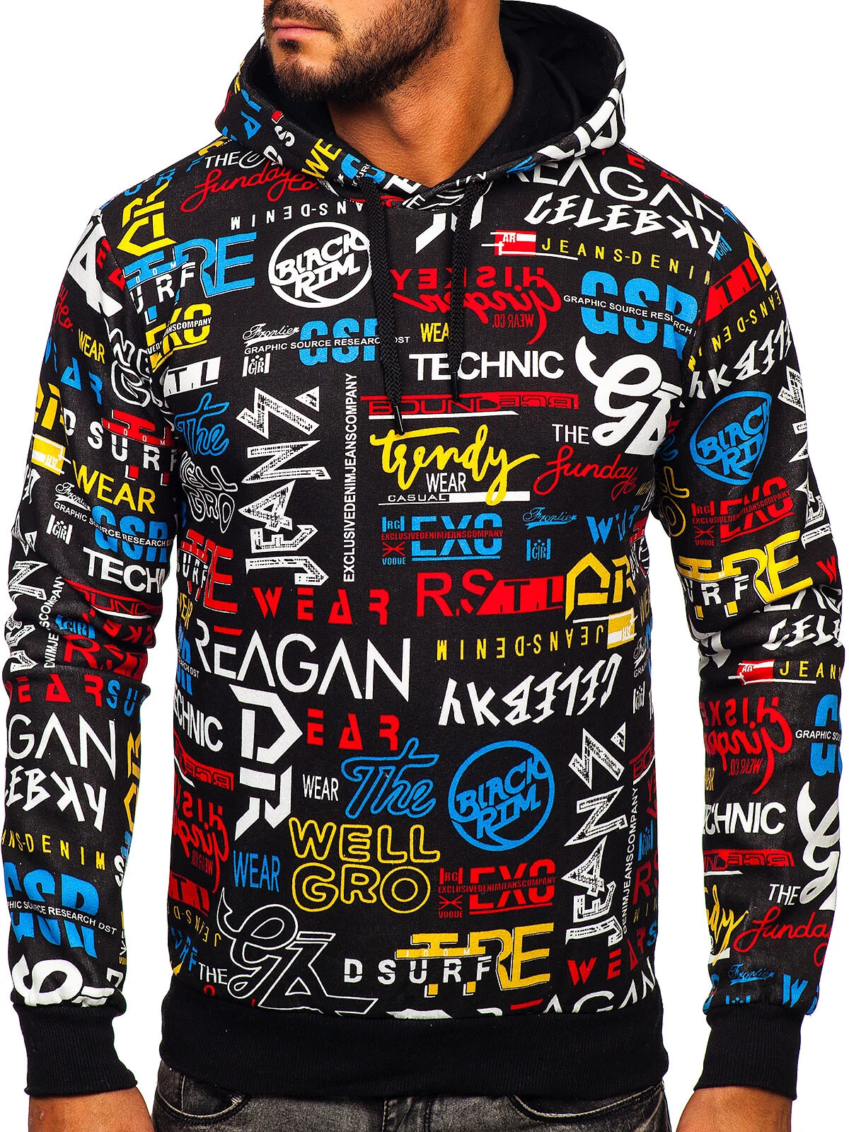 SACAI Felpa con cappuccio pullover felpa con cappuccio stampa men uomo stampa BOLF