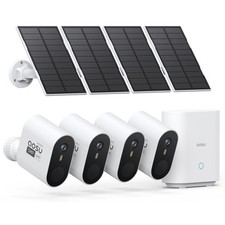 aosu 3K/5MP Solar Security Cameras Wireless Outdoor System, 4-Cam-Kit