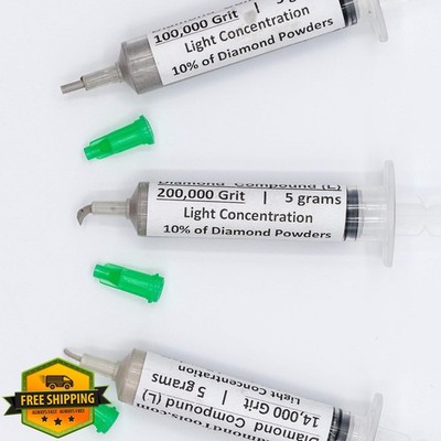 TechDiamondTools 3pk Polishing Compound 14000-200000 Grit