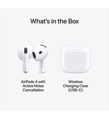Apple AirPods 4 Wireless Earbuds with Active Noise Cancellation