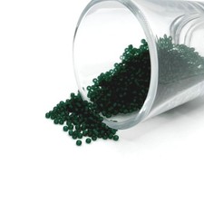 Dark Green Frosted 12/0 Glass Seed Beads - US Seller
