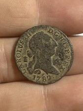 INTERESTING 1782 4 Maravedis Spanish Colonial Old Coin Segovia Mint Pirate Era
