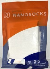 Nanosocks 3D Nano-Weave Technology Nanomx-WT-2 White Size 2/Medium Fast Shipping