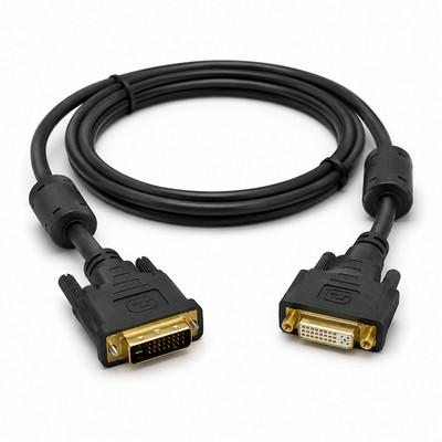 DVI-D Male to Female Dual Link Digital Video Extension Cable - 6ft / 10ft / 15ft