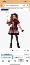 Spooktacular Creations Girl Costume Clown Size LargeComplete Outfit