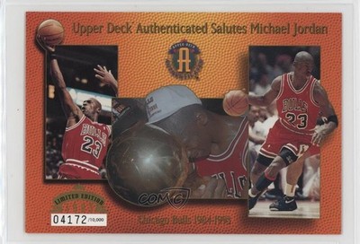 1995 Upper Deck Authenticated 4172/10000 Michael Jordan (Salutes ) HOF 7i6