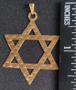 Authentic Gold Plated Star of David Pendant