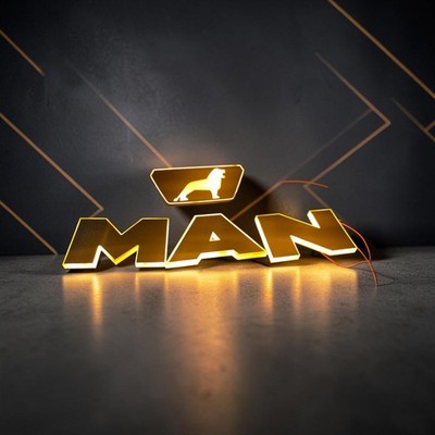 MAN FRONTLOGO LEUCHTBUCHSTABEN ORANGE
