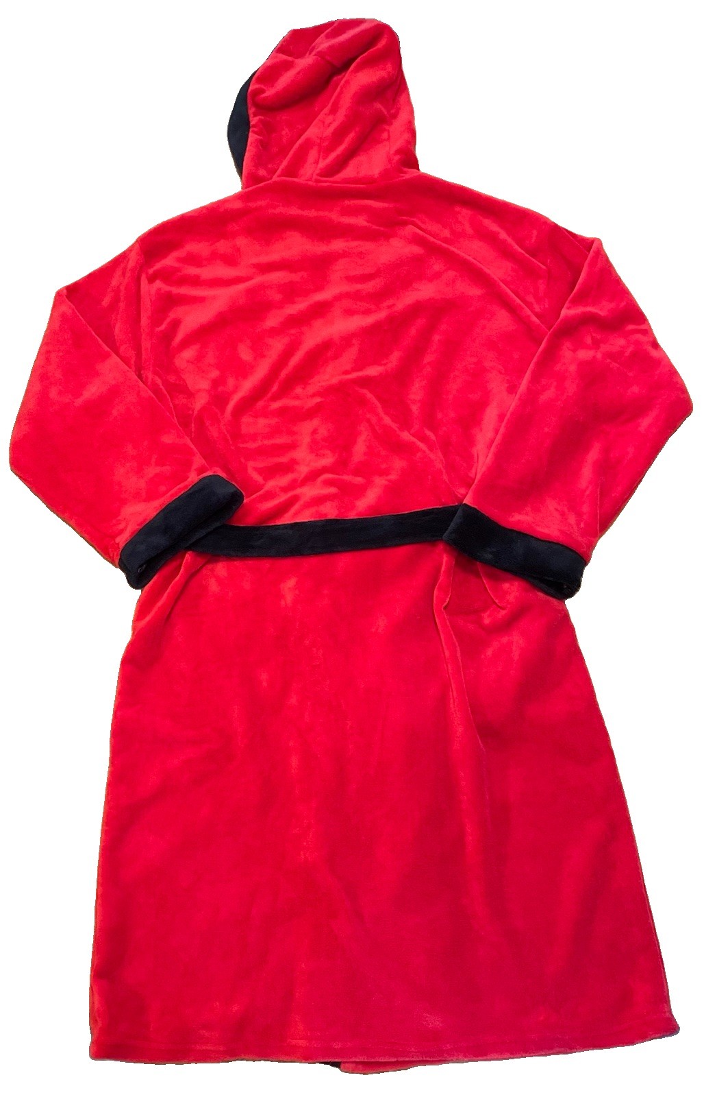Manchester United Hooded Bathrobe Mens XL Red Soccer Fan Robe Belted Crest 1997 image 9