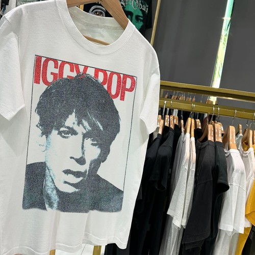 80's Iggy Pop Faded T-Shirt White XL