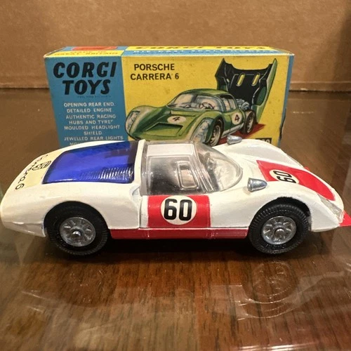 Corgi Toys 330 Porsche Carrera 6 Diecast Car – w/ ORIGINAL BOX – Vintage 1967