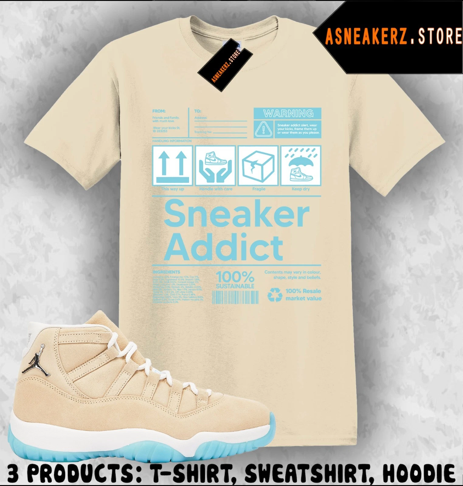 Shirt Match AJ 11 H-Town Houston Sneaker Matching Tee Sneakerhead Addict T-Shirt