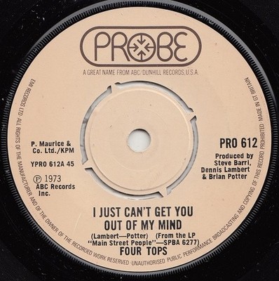 Four Tops - I Just Can't Get You Out Of My Mind (7'', Single) (Near Mint (NM or M