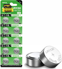 10PCS AG10 SG10 LR1130 LR54 L1131 SR1130 1.5V Button Coin Cell Battery 80Mah Lon