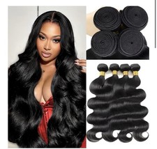 12A Human Hair Bundles 22 24 26 28 Inch Body Wave Bundles Human Hair