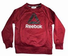 Reebok Boys Fleece Crewneck Sweatshirt Size XS 4/5 Biking Red
