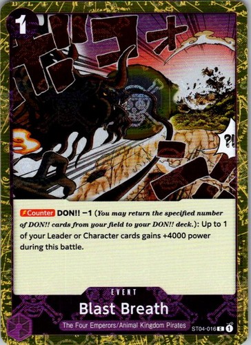 Blast Breath (Jolly Roger Foil) ST04-016 One Piece Premium Booster -The Best-