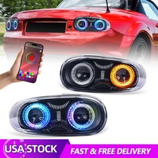 Rgb Tail Lights For 20062015 Mazda Mx-5 Miata Nc1 Nc2 Nc3 Clear Rear Lamp