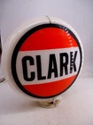 Vintage ORIGINAL Clark Gas Station Gasoline Advertising Pump Top Sign Capcolite