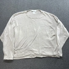 J Jill Women’s long sleeve pullover top cotton pockets size large