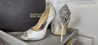 114. Badgley Mischka Kiara White Satin Embellished Pumps - Size 9 - MSRP $295 — photo 2