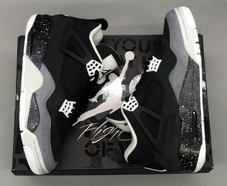 FQ8138-002 Jordan 4 Retro ''Fear'' Mid-Top Basketball Sneaker Size