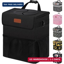 Car Trash Can With Lid Leak Proof Car Accessories For Women 2.2 Gallon