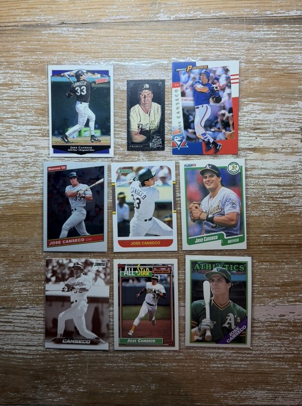 Jose Canseco - Athletics Parallel (9) Lot - TSC Sepia Optic Retro Topps All-Star