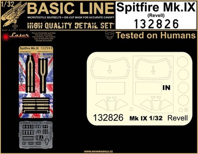 HGW 132826 1:32 Supermarine Spitfire Mk.IXC Sicherheitsgurte + Masken Basic Line Set