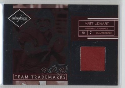 2007 Leaf Limited Team Trademarks Materials 70/99 Matt Leinart #TT-16 0a1