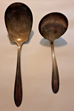National Silver Co E.P.N.S. Serving Spoon & Ladle Vintage Silverware