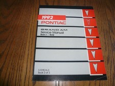 1992 Pontiac Grand Am Service Manual Book 3 - Body Book 3 Of 3 1992 Pontiac Grand Am Service Manual Book 3 - Body Book 3 Of 3