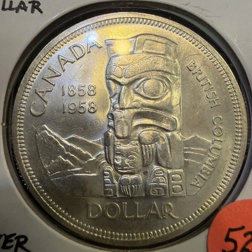 1958 $1 Canadá Silver Coin   G013