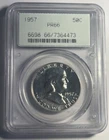 1957 PROOF FRANKLIN SILVER HALF DOLLAR GRADED PCGS PR66 OLD GEN 2 OGH HOLDER