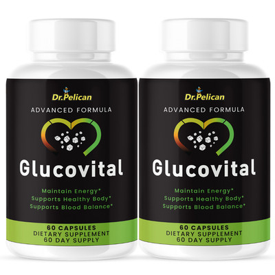Glucovital- Blood Support- 2 Bottles- 120 Capsules