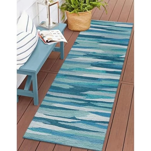  Capri Indoor/Outdoor Handmade Synthetic Blend Durable Area Rug - Contemporary  - Image 2 of 4