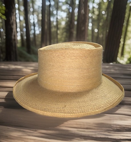 VTG La Giralda Palm Leaf Hat Handcrafted by Maya-Quiche Indians Size Small 6 7/8