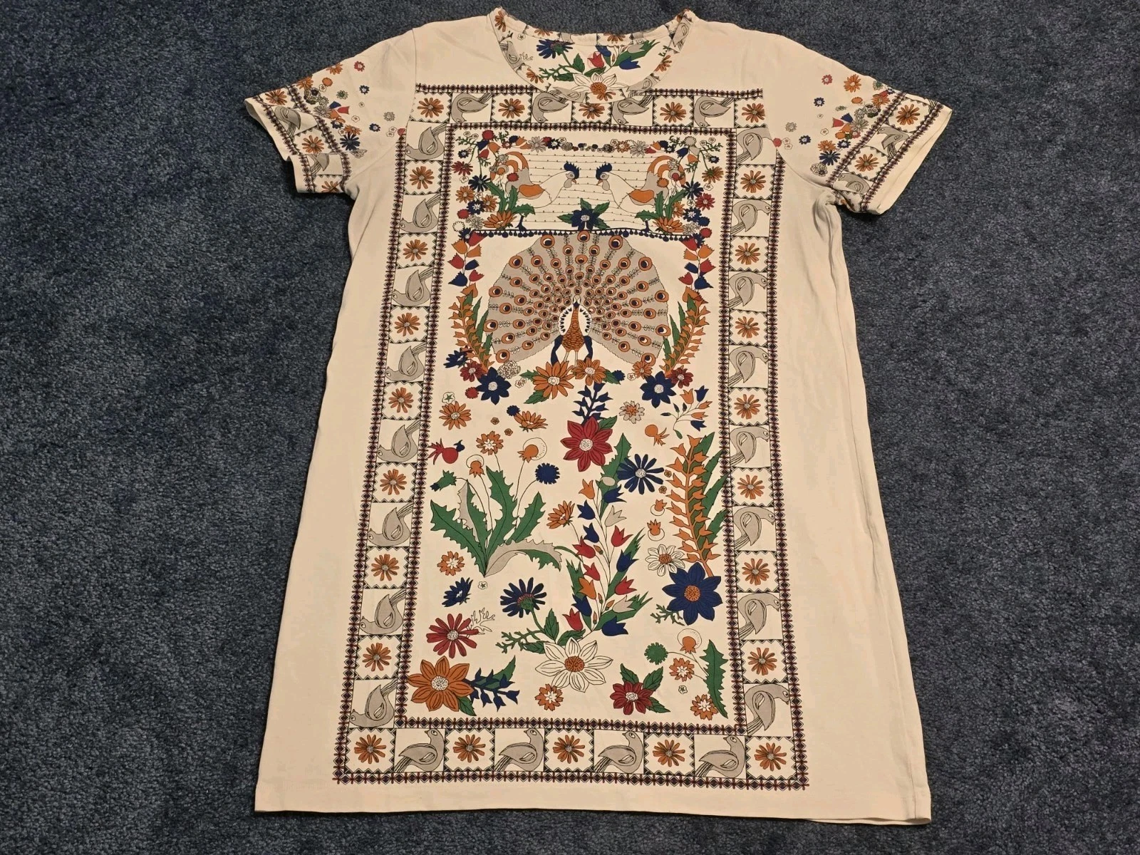 Abito maglietta manica corta Tory Burch KERRY PAACOCK XL XLARGE Pima cotone 34 5x24