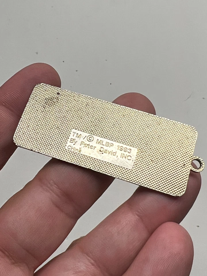 Vintage MLB Retro Anaheim / California Angels BASEBALL KeyChain 1993 Peter David - Image 2 of 4