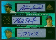2004 SP Prospects FERGIE JENKINS Mark Teixeira THOMAS DIAMOND RC Triple Auto /25