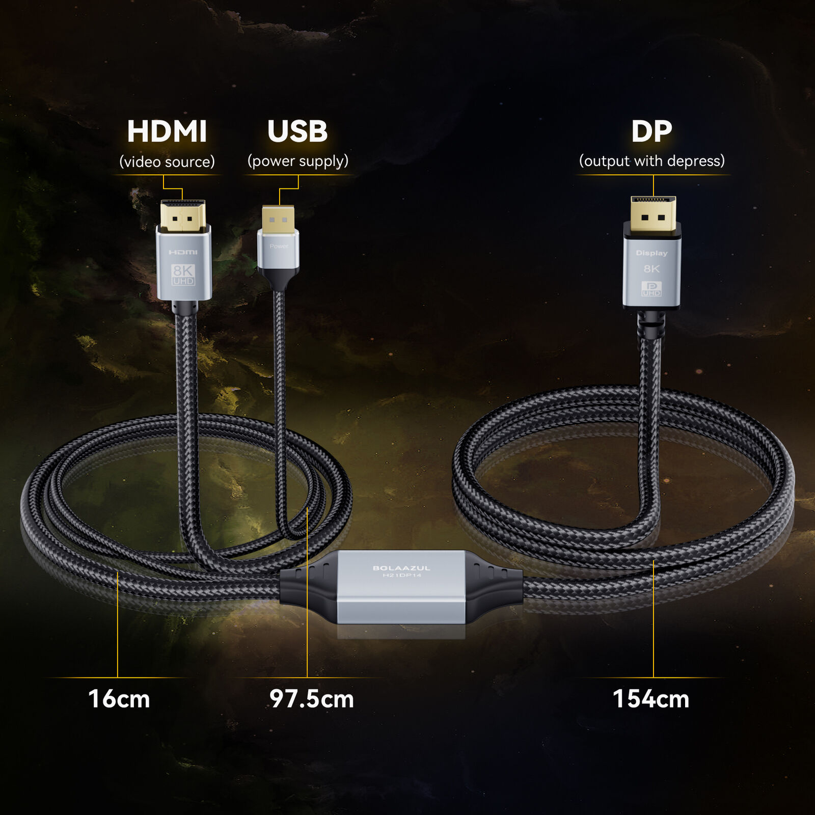 DisplayPort 1.4 Pro AV/IT Integrator Series™ Certified 8K Cable with  ProGrip™ 3ft