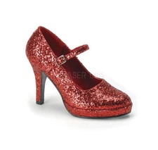 Shoe Red Sequin Ladies Strap High Heeled Sexy Dorothy Costume Shoe