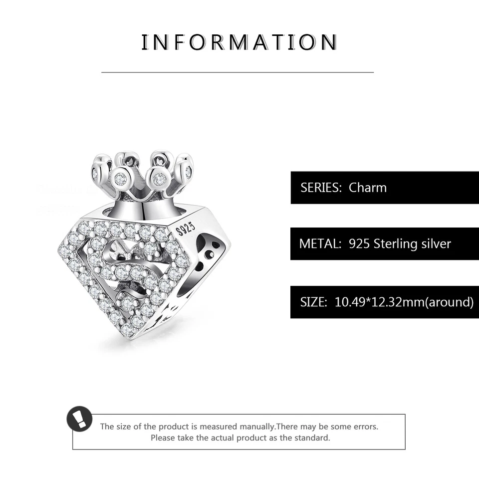 Charm Superman in argento 925 - Les Folies - Immagine 4 di 4