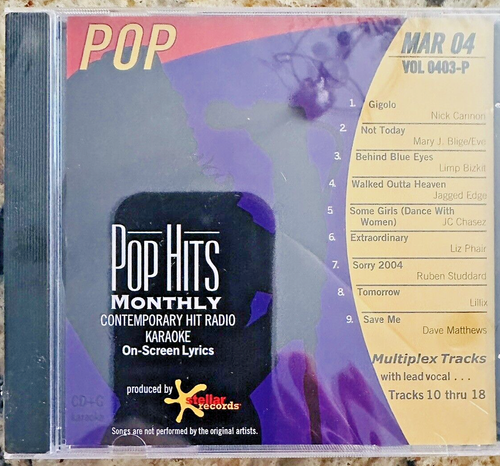 KARAOKE POP HITS MONTHLY CD+G Mar 04 Vol. 0403-P Brand New - Bild 1 von 2