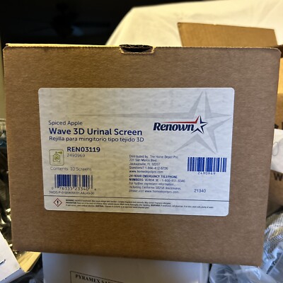 Renown Wave 3D Urinal Screen, Spiced Apple, Box of 10:  Free Shipping!!