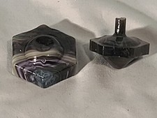 ANDY DAVIS, Glass Art Spinning Hex Top Base, Ultra Run , 125B