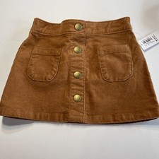 OLD NAVY RUST COLORED CORDUROY SKIRT SIZE 18-24 MONTHS NWT